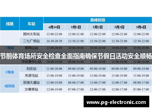 节前体育场所安全检查全面指南确保节假日活动安全顺畅 节前体育场所安全检查全面指南确保节假日活动安全顺畅
